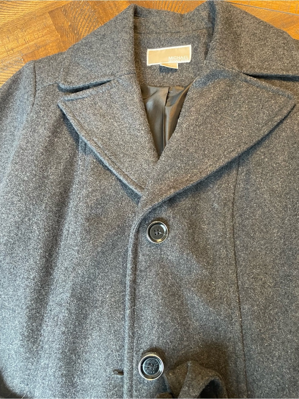 Michael Kors Gray Wool-Blend Women's Pea Coat